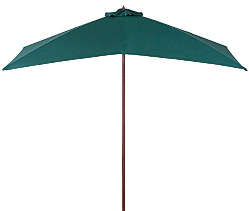 VERDELOOK Ombrellone in Legno, 4x3 m, Verde Scuro, per arredo Esterni Giardino