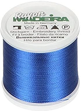 Madeira Rayon No.40 Maschinenstickgarn, 200 Meter Länge, #1134 Blau