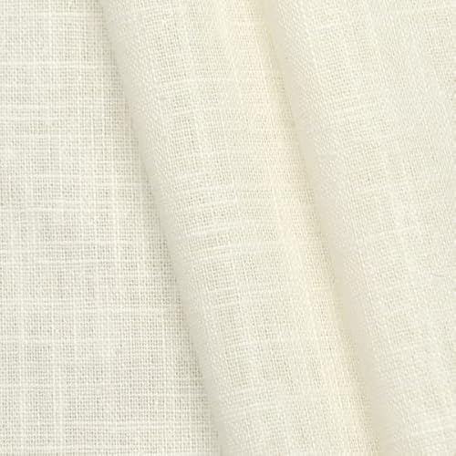 STOFFKONTOR 100% Leinenstoff - edler Naturstoff - vorgewaschen - Meterware, Creme-Weiss - zum Nähen von Kleidern, Röcken, Trachtenmode