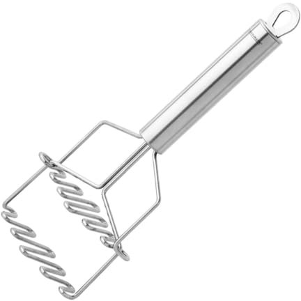 Fackelmann 40559 Nirosta Oval - Prensador de patata (27 cm, acero inoxidable)