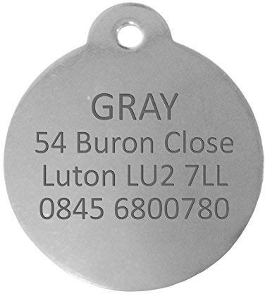 BWM Stainless Steel Personalized Pet ID Tag | Laser Engraved & Durable | Custom Engraving for Dogs & Cats