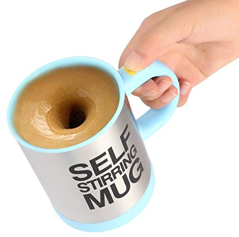 Zeerkeer Tazza da caffè Auto-mescolante, Riutilizzabile, in Acciaio Inox, Tazza da caffè elettrica, Automatica, per mescolare i Pigri, per Ufficio, Viaggi, casa, 400 ml