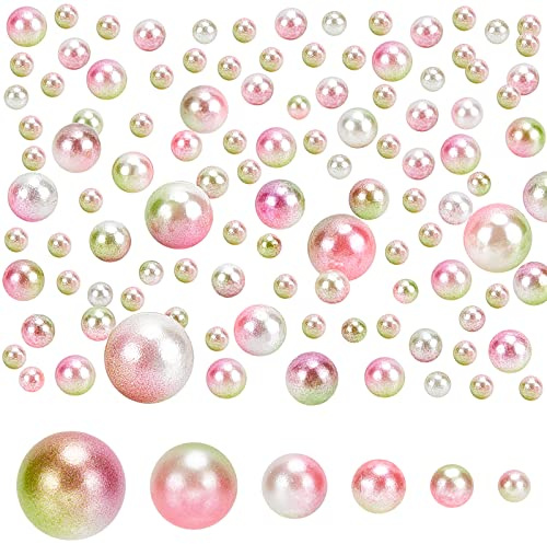 PH PandaHall Ungefähr 1520 Stück 6 Größen keine Löcher/ungebohrt nachgeahmt Perlen für Vase Füllstoffe, Hochzeit, Party, Dekoration, bunt (3mm, 4mm, 5mm, 6mm, 8mm, 10mm)