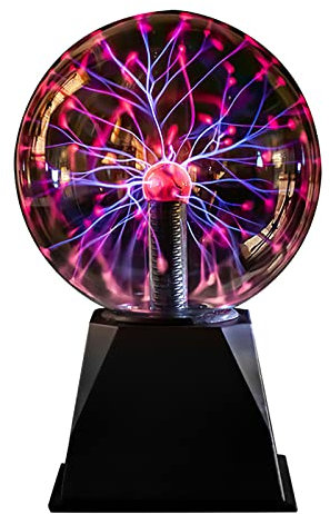 Riserva Sfera al Plasma Magica, 6 Pollici Lampada a Sfera al Plasma Sound Sensitive Touch, Sfera Luminosa Magica per Feste, Decorazioni, Prop, Home, Rossa