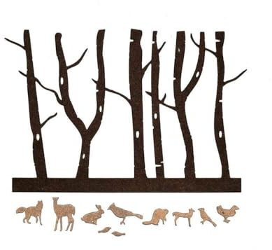 Stanzenshop Stanzschablone Wald mit Tieren, Stanzschablone Weihnachten, Winter, Weihnachtsstanzen, Tiere, Stanzformen, Schablonen, Scrapbooking, Kartenherstellung