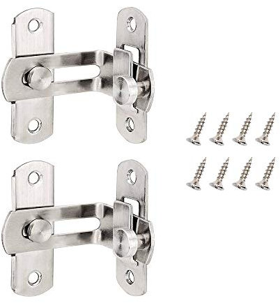 KSTEU 2 Pezzi Serratura Per Porta In Acciaio Inossidabile Ad Angolo Retto a 90 Gradi, Serratura Per Porta Di Sicurezza
