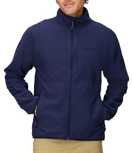 MARMOT Men's Rocklin Full Zip Fleece Jacket, Arctic Navy, Large