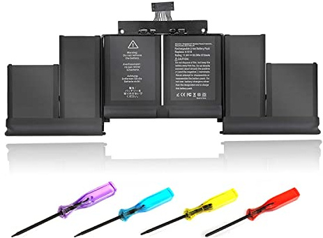 A1618 A1398 batteri för Macbook Pro 15 tum Retina Mid 2015 sen 2013 mitten 2014 för Apple Mac Book Pro 15 tum A1494 Laptop Batterier Ersättning Macbookpro bärbar batteritillbehör [11,36 V 99,5 Wh] | Kompatibel med Mid 2015 Late 2013 Mid 2014, A1494, 11,36 V 99,5 Wh, bärbar ersättning