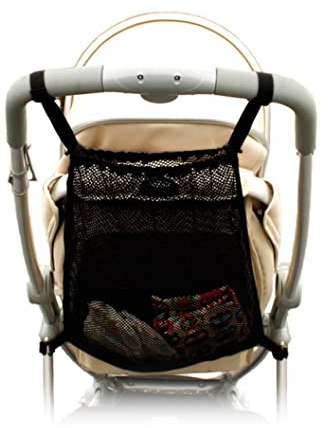Jzhen Einkaufstaschen Kinderwagen, Einkaufstaschen Schafft Mehr Stauraum Universal Netz Netztasche Mit Lanyard HäLt Babywindeln, Spielzeug, Flaschen