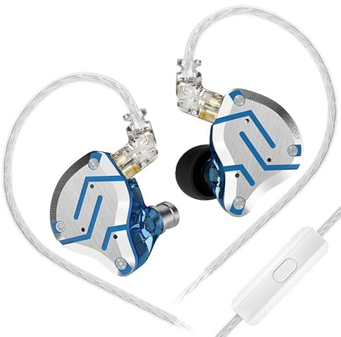 KZ ZS10 Pro IEM-Ohrhörer, KZ In-Ear-Monitor für Systerm, 4BA 1DD kabelgebundener Gaming-Kopfhörer mit mehreren Treibern, In-Ear-Kopfhörer, IEM-Kopfhörer, Bühnenmonitor für Sänger, Gitarristen und