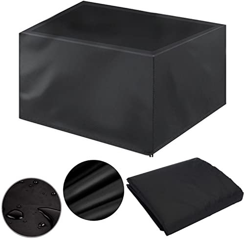 Housse Table de Jardin Rectangulaire 110x70x70cm Protection Imperméable Bache Meuble Anti-UV en Tissu Oxford Exterieur