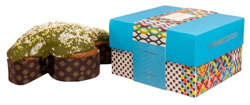 CANNAVACCIUOLO - Colomba al Pistacchio con Cioccolato Bianco, Copertura Verde Lucente con Perle Croccanti e Granella di Pistacchio Pralinata 750g