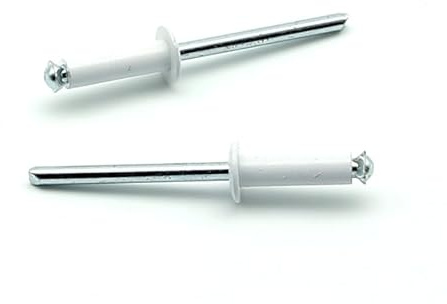 IERO - Rivetti a FIORE Verniciati RAL 9003 Alluminio/Acciaio Testa Tonda 4.