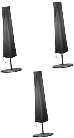 AVFORA 3pcs Offset Unbrellas Garden Umbrella Cover Garden Parasol Cover Umbrella Covers for Outdoor Umbrellas Banana Cantilever Cover Patio Offset Umbrella Cover Cover Banana Black