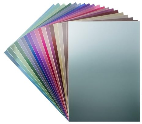 Ideen mit Herz Carton brillant autoadhésif, papier métallisé, 20 feuilles, format DIN A4, 200 g/m² (couleurs vives)