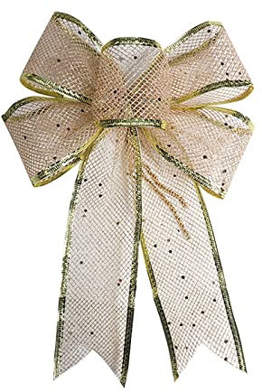 Weihnachten Bögen, Bogen Dekorationen, Weihnachtsbaum-Schleife for Aufhängen, dekorative große Schleifen, for Jahr, Party, Hochzeit, Dekoration, handgefertigte Geschenkschleifen ( Color : Style 3 )