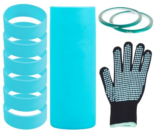 GORGECRAFT Silikonbänder Für Sublimationsbecher Hitzebeständige Handschuhe Transferband Silikonhüllen-Set Schrumpffolien Im Ofen Für 20 Unze Dünne Rohlinge Becher