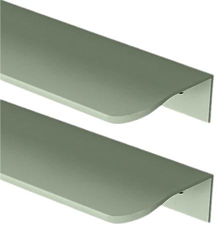 JMCXSM592 2 Stück Möbelgriffe Buntes Kinderzimmer Versteckter Schubladen Knöpfe Schrankgriff Aluminium Profilgriff Türklinken Kleiderschrankgriffe abgerundete Ecke Türgriff (Grün,800mm)