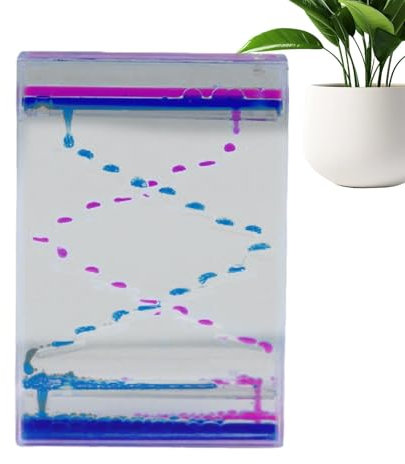 Flüssigkeits-Timer – Acryl-Flüssigkeits-Bewegungs-Timer, flüssiges sensorisches Spielzeug für Kinder und Erwachsene, beruhigendes Spielzeug, Wasser-Timer für Schreibtischdekorationen