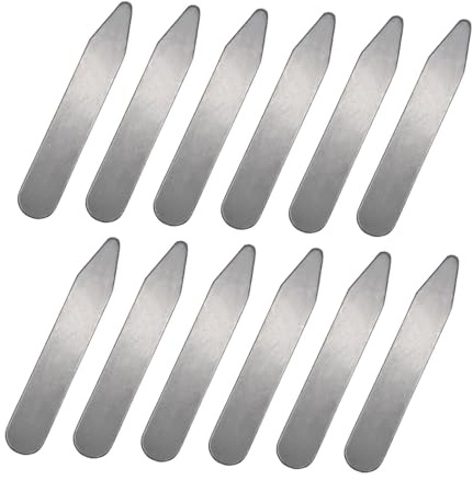 kowaku 12x Kragenstäbchen Metall Kragenstäbchen für Herren Kleid Damen Arbeitsuniform