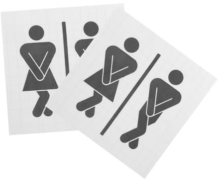 ANDRESLAD Pvc-waschraum-aufkleber Lustige Toiletten-türschilder Für Zuhause
