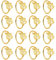 TINA.WIN 16 Pezzi Elegante Metallo Tovagliolo Anelli, Tovagliolo Chiusura Foglia, Adatto Per Matrimonio, Natale, Riunione Di Famiglia, Decorazione Della Tavola, 35 * 40 * 46 Mm