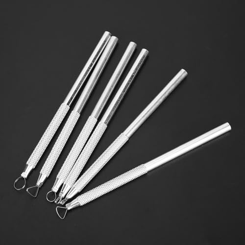 6 Unids/set Aleación de Aluminio Grabado Tallado Raspador Arcilla Cerámica Escultura Herramienta Conjunto, Accesorio Multifuncional para Uso Doméstico