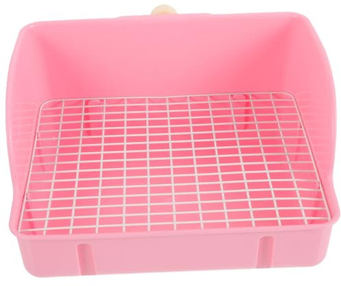 DRESSOOS Kaninchen Toilette Für Drinnen wasserdichte Katzentoilette Mit Spritzschutz Kompakte Und Pflegeleichte Töpfchenschale Für Kleintiere Geeignet Für Wohnräume Und