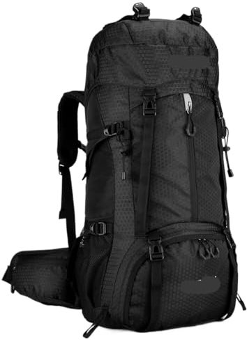 BOGAZY Wanderrucksack 60L Wandern Rucksack Camping Rucksack Rucksack Für Männer Outdoor Klettern Hiking Backpack(Black)