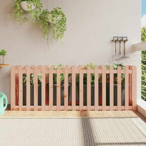 HaoChrymec Hochbeet with Massivholz Douglasie, Lattenzaun-Design, Pflanzkübel, Viel Platz für Pflanzen, Hochbeete für Garten, Balkon Pflanzkasten Balkon, Natural Wood, 200x50x70 cm