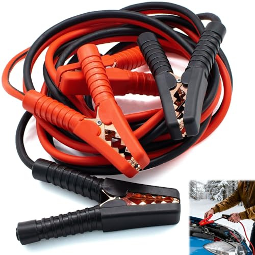 GothicBride startkabel bil 6M överbryggningskabel aluminium koppar 3000 ampere | 16 mm² startkabel för personbilar och lastbilar (6 m)
