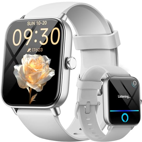 Montre Connectée Homme Femme avec Appel Bluetooth,1,85 Smartwatch avec Moniteur de Fréquence Cardiaque Sommeil,Montre de Sport 120+ Modes Podomètre Fitness Tracker,Montres pour Samsung/Android/iOS