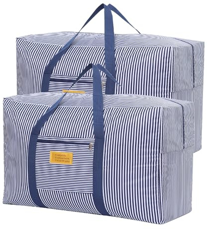 ZCHI 2 Stück Wasserdichte Große Aufbewahrungstasche für Hausumzüge, Aufbewahrungsbehälter für Ornamente,Große langlebige für Bettwäsche, Kleidung, Decken, Kissen Quilt Saison Artikel Lagerung