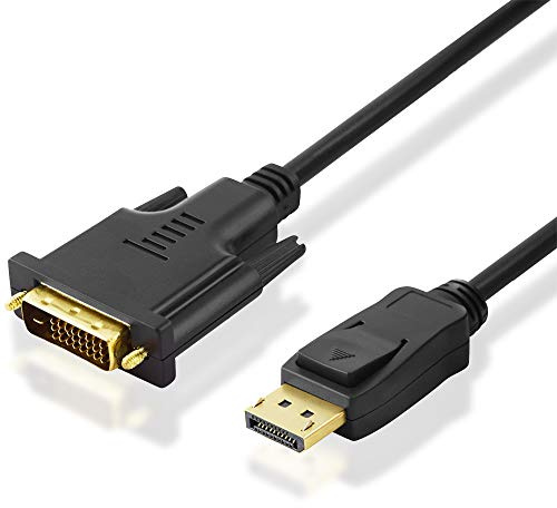 BestPlug Câble DVI Universel vers DVI-D 24+1 Fiche plaquée Or, Convient pour 3D HD FullHD UHD 4K, Noir