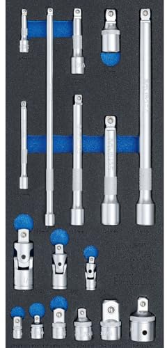 BGS 4144 | Workshop Trolley Insert 1/3: Extension, Adapter and Joint Set | 17 Pieces