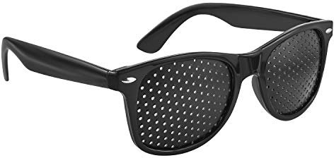 webbomb Augentrainer Lochbrille pinhole glasses Gitterbrille Loch Brille Rasterbrille Augen Entspannung mit faltbaren Bügeln Modell R/B