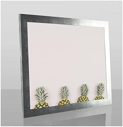 Bonito Slimline Profil Bilderrahmen Posterrahmen 48x64 cm Eisen gewischt Optik 64x48 cm Puzzlerahmen Diamond Painting mit Antireflex Kunstglas