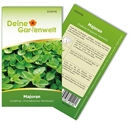 Majoran Einjährig Samen - Origanum majorana - Majoransamen - Kräutersamen - Saatgut für 150 Pflanzen