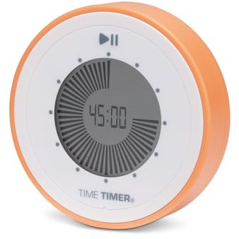 TIME TIMER Twist 90-Minuten-Digital-Countdown-Uhr für das Lernen im Klassenzimmer für Kinder, Lernwerkzeug für die Heimschule, Schreibtischuhr für Lehrer, Übungs- und Küchentimer (Dreamsicle Orange)