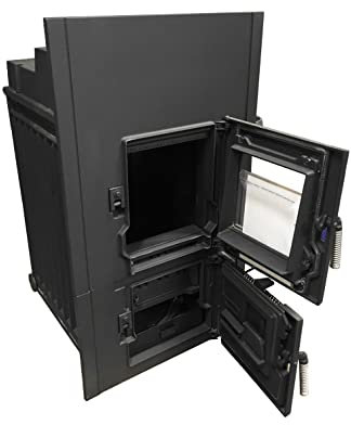 Kachelofeneinsatz LEDA Rubin K17 (6 kW (Stutzen 145mm) - Frontplatte B (83,5x42,0cm))