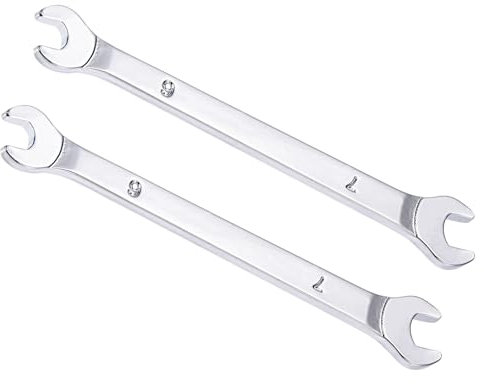 CoCud Chiave a Bocca Sottile Aperta, Metrica 6mm x 7mm, Doppia Estremità Sottile - (Applicazioni: per Dadi Sottili, Spazi Stretti), 2 Pezzi