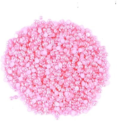 SHINEOFI Stück Halbrunde Abs Perlen Rosa mit Flacher Rückseite für Selbstgemacht Schmuckbasteln