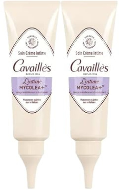 Rogé Cavaillès | Crème Intime Apaisante | Mycolea+ | Anti-Démangeaisons | Une Action Immédiate et Durable jusqu’à 24 heures | Soulage l’Irritation Intime | Formule Extra-Douce | Lot de 2x50mL