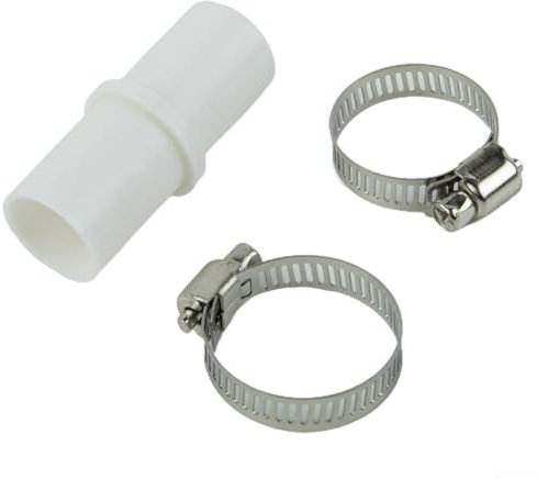 Washer Hose Adapter for Drain, Fast and Easy Installation, White, Silver