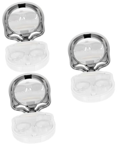 FRCOLOR 3 Juegos Lentes de Contacto Color Garra de Gato envases cosméticos de Viaje Ventosa para Lentes de Contacto Estuche lentillas Viaje Organizador de Gafas Suministros cosméticos AbS