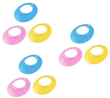 BESTonZON 9 Stk -Shampoo-Schild Badekappe für Kinder Kindershampoo Badehut Shampoo-Visierhut kinder duschhaube bademütze für kinder Badekappe für Kleinkinder -Duschmütze