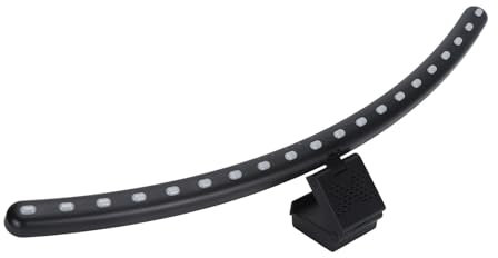 XUMIUZIY Barre Lumineuse de Moniteur RVB, Barre Lumineuse de Moniteur Incurvée 2 en 1, Double Source de Lumière, Rythme Musical activé par la Voix, Soin des Yeux, Moniteur D'ordinateur