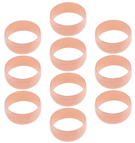 EMSea 10 Stück 15 mm Kupfer-Kompressionshülsen für 15 mm Rohrleitungen geeignet Kupferhülsen Klemmverschraubung