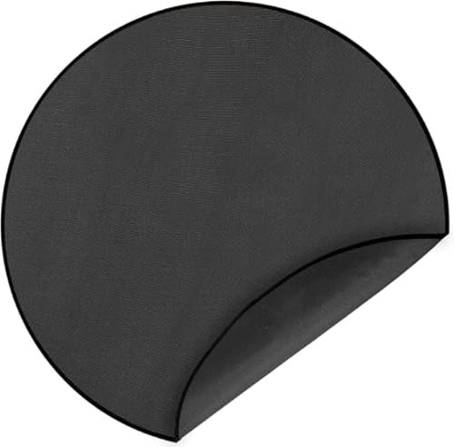 Kellegour Tapis Lgnifuge,Tapis Lgnifuge Ronde,Tapis pour Barbecue,Tapis de Sol Anti-Feu,61 cm Tapis de Foyer Résistant à la Chaleur pour Protection de Cheminée,Sol,BBQ et Braséros,Pelouse et Camping