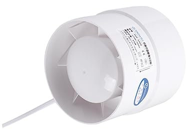 Hoement Runder Kanalventilator Lüftungs Und Abluftventilator 4-zoll-rundventilator Pumpenventilator Für Küche Und Toilette Badezimmer Fenster Deckenventilator